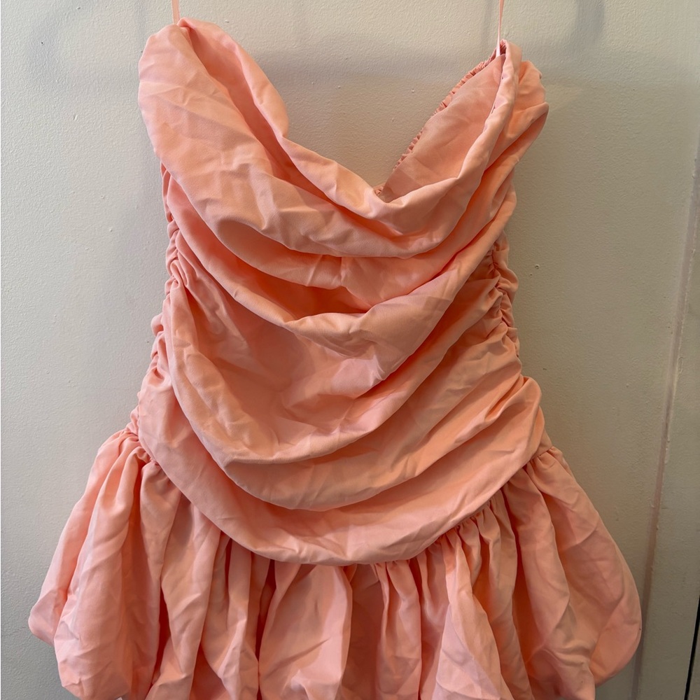 Musera Pink Draped Mini Dress